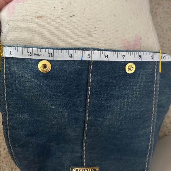 PRADA Large Denim Canapa Logo Tote-194 - Picture 3 of 16